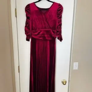 burgundy maxi dress modest Burgundy Cape Modest Maxi Dress  Shimmi Dresses